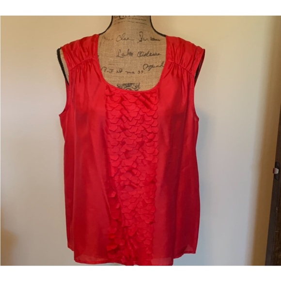 Gorgeous red silk petite blouse-New without tag! - Picture 5 of 5